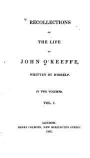 Tapa de Recollections of the life of John O'Keeffe
