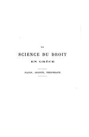 Tapa de La science du droit en Grèce