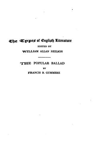 Tapa de The popular ballad.