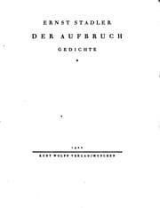 Tapa de Der Aufbruch