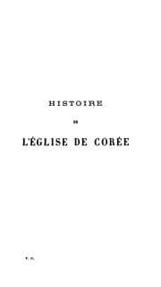 Tapa de Histoire de le̓́glise de Corée