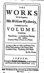 Tapa de Works; containing Plain-dealer, Country-wife, Gentleman-dancing-master [and] Love in a wood
