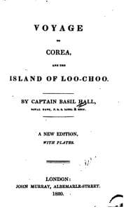 Tapa de Voyage to Corea, and the island of Loo-Choo