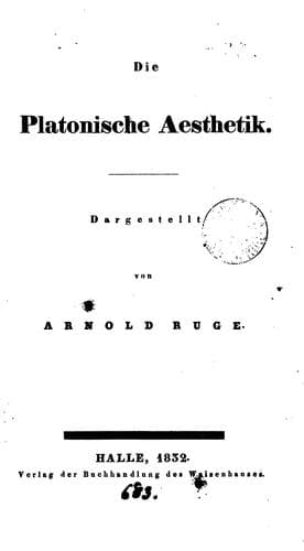 Tapa de Die platonische Aesthetik