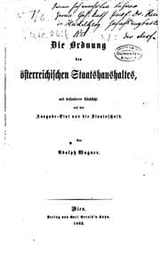 Tapa de Die ordnung des österreichischen staatshaushaltes