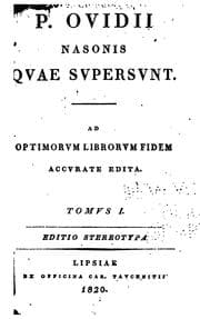 Tapa de P. Ovidii Nasonis qvae svpersvnt