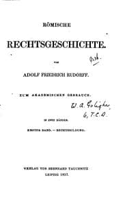 Tapa de Römische rechtsgeschichte