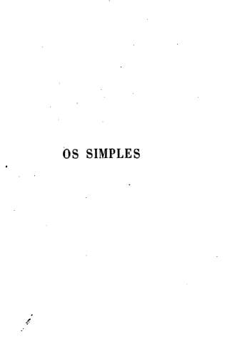 Tapa de Os simples (poesias líricas)