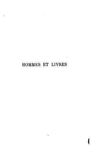 Tapa de Hommes et livres