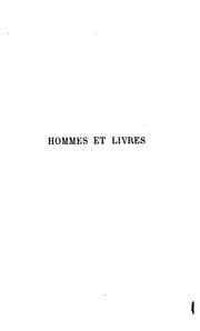 Tapa de Hommes et livres