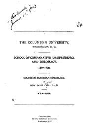 Tapa de Course in European diplomacy