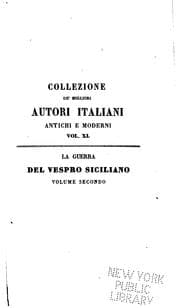 Tapa de La Guerra del vespro siciliano, o, Un periodo delle istorie siciliane del secolo XIII