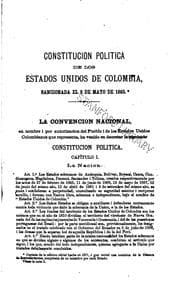 Tapa de Constitución i leyes de los estados unidos de Colombia