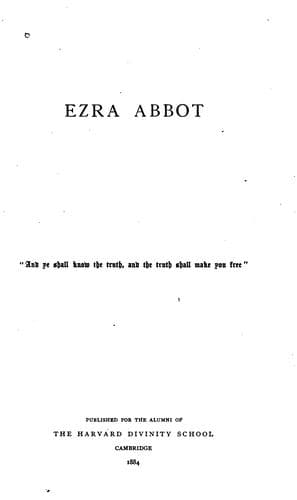 Tapa de Ezra Abbot