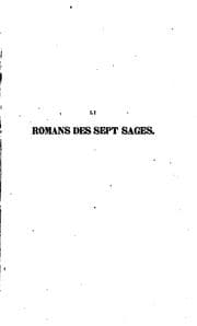 Tapa de Li romans des sept sages