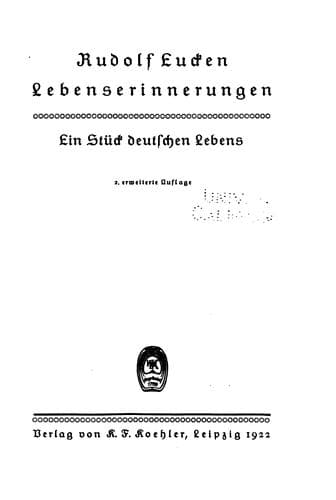 Tapa de Lebenserinnerungen