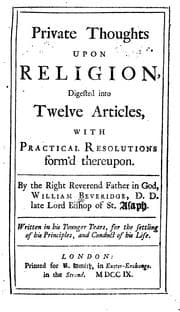 Tapa de Private thoughts upon religion