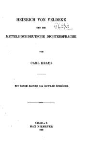 Tapa de Heinrich von Veldeke und die mittelhochdeutsche Dichtersprache