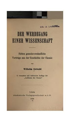 Tapa de Der Werdegang einer Wissenschaft