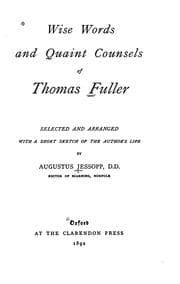 Tapa de Wise words and quaint counsels of Thomas Fuller