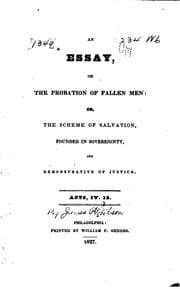Tapa de An essay, on the probation of fallen men