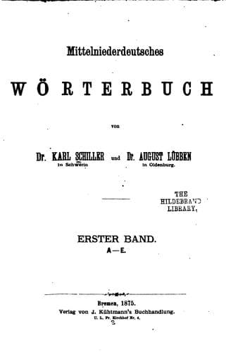Tapa de Mittelniederdeutsches Wörterbuch