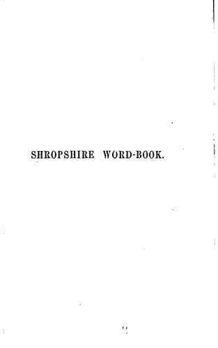 Tapa de Shropshire word-book