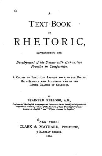 Tapa de A text-book on rhetoric