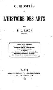 Tapa de Curiosités de l'histoire des arts