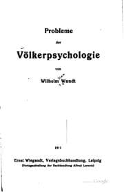 Tapa de Probleme der Völkerpsychologie