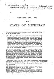 Tapa de General tax law 1893-1895-1897-1899 ..