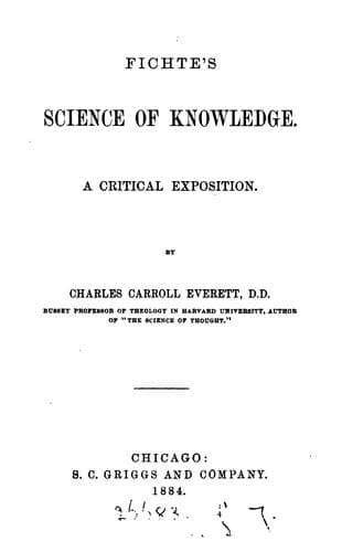 Tapa de Fichte's science of knowledge.