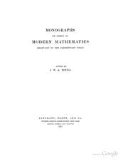 Tapa de Monographs on topics of modern mathematics