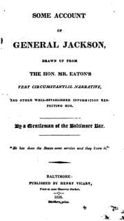 Tapa de Some account of General Jackson