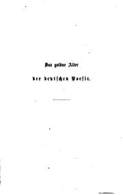 Tapa de Das goldne alter der deutschen poesie
