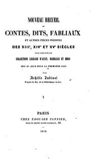 Tapa de Nouveau recueil de contes, dits, fabliaux