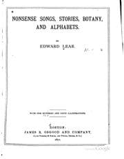 Tapa de Nonsense songs, stories, botany, and alphabets