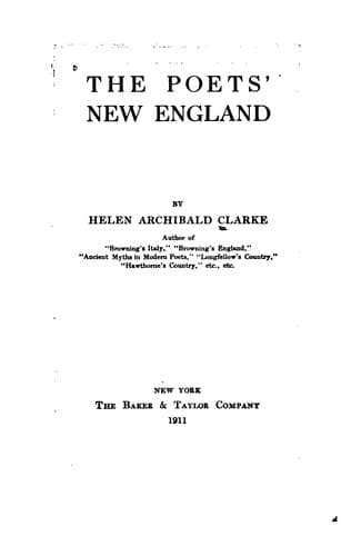 Tapa de The poets' New England