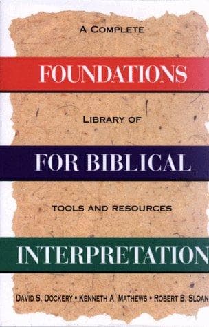 Tapa de Foundations for biblical interpretation