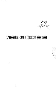 Tapa de L' homme qui a perdu son moi