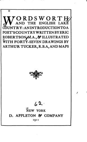 Tapa de Wordsworth and the English lake country: an introduction to a poet's country
