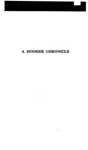 Tapa de A Hoosier chronicle