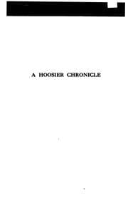 Tapa de A Hoosier chronicle