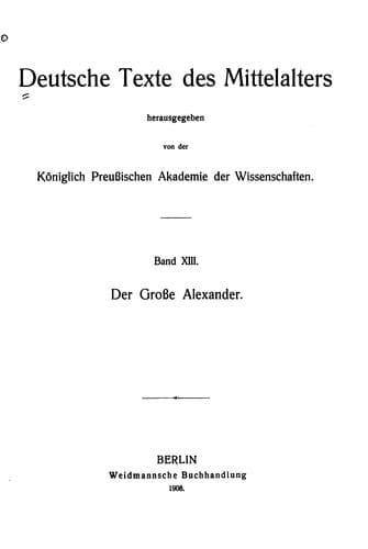 Tapa de Der Grosse Alexander