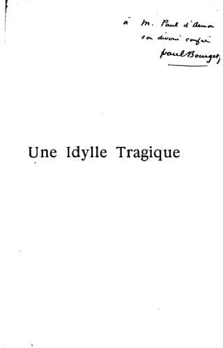 Tapa de Une idylle tragique.