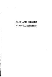 Tapa de Kant and Spencer