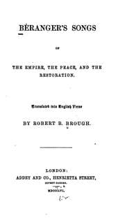 Tapa de Béranger's songs of the empire, the peace, and the restoration