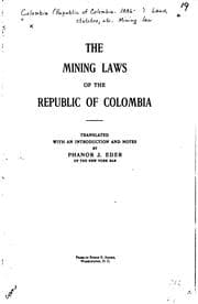 Tapa de The mining laws of the republic of Colombia