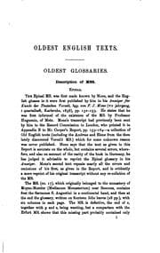 Tapa de The oldest English texts