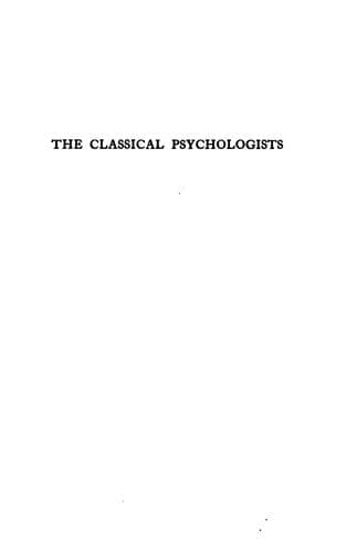 Tapa de The classical psychologists